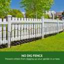 Goovilla Garden Fence, Total 27ft(L) x 24in(H) Garden Fencing Animal Barrier, 25 Pcs Rustproof Metal Fence Panels, Black No Dig Fence, Decorative Garden Fences and Borders for Dogs, Flower Bed, Patio