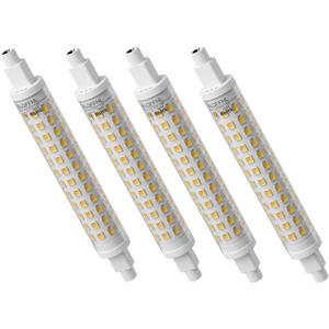 R7S 118mm LED Bulb 10W, Dimmable J Type Double Ended Flood Light (100W Halogen T3 Replacement), 120V 1000 Lumen 4000K, Wall Security Floor Standing Lamp for Work and Home, Pack of 4(Natural White)