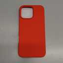 DOMAVER Case for iPhone 16 Pro Max 6.9'' Smooth Liquid Silicone Soft Gel Rubber Microfiber Lining Cushion Cover Shockproof Protective Phone Cases Compatible with iPhone 16 Pro Max - Red