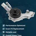 AW6169 Water Pump Kit with Gasket Fit for 2011-2019 Chr~ysler 300 Town & Country VW Routan Avenger Challenger Charger Durango Grand Caravan Journey Grand Cherokee ProMaster 1500 3.6L V6