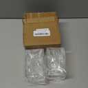 2 Pack Clear Acrylic Pencil Pen Holder Cup,Desk Accessories Holder,Makeup Brush Storage Organizer,Modern Design Desktop Stationery Organizer for Office School Home Supplies,2.6x 2.6x 4 inches