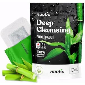 Nuubu | Deep Cleansing Foot Pads for Better Sleep & Foot Care | Premium Japanese Organic Feet Pads with Ginger Powder