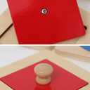 Thoth Montessori Single Shape Puzzle First Shapes Jumbo Wooden Puzzle Board Knob Wooden Puzzle Geometric Shape Puzzle Early Education Material Sensorial Toy for Toddler Shape & Color Sorter (4 Pieces)