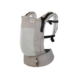 Baby Tula Breathable Mesh Panel Free-to-Grow Baby Carrier - Adjustable, Comfortable, Newborn to Toddler Carrier - Ergonomic Fit for 7lbs to 45lbs - Back & Front Carry Options - Overcast (Gray)