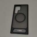 TORRAS Strong Magnetic & Seamless Stand for Samsung Galaxy S24 Ultra Case, Fit for MagSafe, Mil-Grade Drop Protection, Kickstand for Samsung Galaxy S24 Ultra Case, Translucent Back/Black Edge