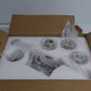 4 Light Bathroom Vanity Light, Farmhouse Bathroom Light Fixtures with Clear Glass Shade, Brushed Nickel Lights for Vanity Mirror, Modern Lighting Fixtures for Mirror Bedroom Living Room Hallway Porch