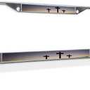 Fastasticdeals Metal Insert License Plate Frame 3 Crosses-Jesus Christ Crucified Weatherproof Car Accessories Chrome 2 Holes Solid Insert