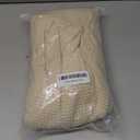 Stretch Ottoman Cover Ottoman Slipcovers Square for Living Room Foot Stool Stretch Covers to Fit Ottoman Foot Rest, Thick Checked Jacquard Fabric with Elastic Bottom (Medium Size, Biscotti Beige)