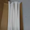 TONIAL Curtain Rod 32 to 115 Inch, Telescoping Splicing 3/4 Drapery Rods for Windows Decorative Single Rod with Small Cap End, Warm White