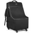 YOREPEK Padded Car Seat Travel Bag for Airplane with Wheels,Heavy Duty Carseat Bags for Air Travel,Rolling Airport Gate Check Bag,Travel Car Seat Backpack with Extra Storage for Baby Travel Essentails