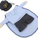 DAUERHAFT Funny Costumes Pet Suit, Cute and Adorable Pet Mail Carrier Costume Hoodie Coat for Birthdays Role Playing for Christmas Halloween(L)