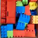 MassBricks Jumbo Plastic Building Blocks - 86 Pieces Giant Toddler Bricks Kids, Boys, Girls Age 1 - 8 Play Large Educational, Construction, Stacking Toys BPA Free Storage bin for (1 Pack)
