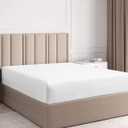 Saferay Green Premium Hotel Quality 800 Thread Count 100% Organic Cotton 1 Fitted Sheet Only, Soft Wrinkle Free Sheet Extra Deep Pockets Fits 12" to 16 Inch Mattress  Long  Staple (King, White)