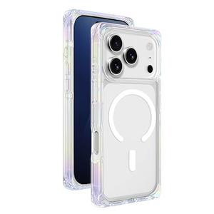 AMAZINGthing for iPhone 17 Pro [Omni Case], Designed for MagSafe Accessories, 10FT Drop Proof, Magnetic Phone Cover with Bumper Protection, Anti Yellowing, Transparent, Clear Rainbow
