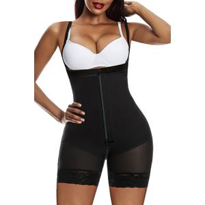 YIANNA Fajas Colombianas Tummy Control Shapewear for Women Body Shaper Girdles Butt Lifter Compression Garment (Black, L)