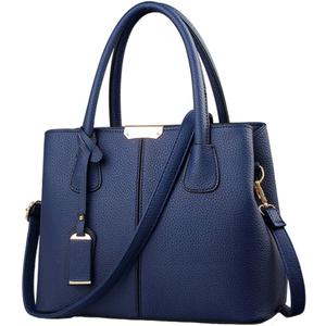 Women Classy Satchel Handbag Tote Purse Handle Bag Shoulder Bag (Dark Blue)
