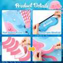 Pin The Tentacle On The Jellyfish Game Under The Sea Themed Poster with 24 Stickers Blindfolds Fun Ocean Animal Entertaining Classroom Activity for Kids Birthday Party Decorations Supplies Wall Decor