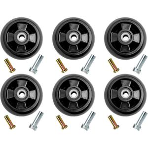 6 Pack Deck Wheels Kit AM125172 Compatible with John Dee re 48" 54" 60" 62" 72" Deck Mowers, Gauge Wheels Compatible with JD 240 245 260 325 GX325 F725 Lawnmowers, Replace AM124706 210-300