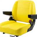 Universal Tractor Seat,with Micro Switch,Armrest and Safety Belt,For Scag Ferris Hustler Gravely Bad Boy Kubota Toro Zero-Turn Mowers & Tractors (YELLOW)