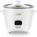Dash Mini Ceramic Rice Cooker - Designed for Single-Serve Cooking - Compact Rice Cooker with Nonstick Removable Pot, Keep Warm Function & Easy-to-Clean Sleek Design - White Ceramic