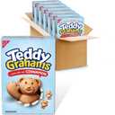 TEDDY GRAHAMS Cinnamon Graham Snacks, Bulk Kids Snacks, 6 - 10 oz Boxes, Best By: 22 APR 2026
