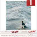 12x16 Mat for 16x20 Frame - Precut Mat Board Acid-Free White 12x16 Photo Matte Made to Fit a 16x20 Picture Frame, Premium Matboard for Family Photos, Show Kits, Art, Picture Framing, Pack of 1 Mat