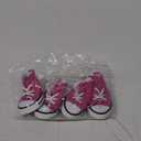 URBEST 4 Pcs Pet Dog Puppy Canvas Sport Shoes, Sneaker Boots, Outdoor Nonslip Causal Shoes (4#, Pink)
