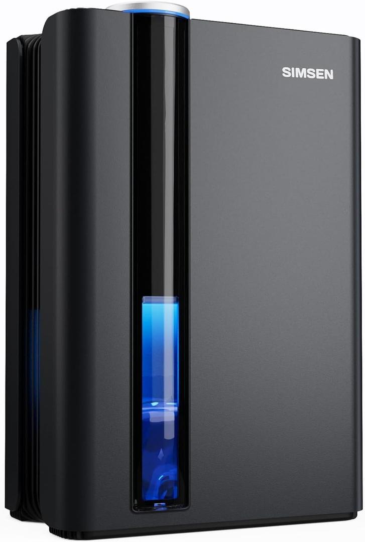 SIMSEN 95oz Dehumidifiers for Home, 800 sq ft Quiet Small Dehumidifier with Drain Hose, Dehumidifiers for Bedroom Bathroom Basements Closet RV (Black)