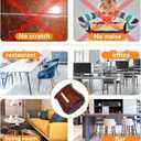 32 Pcs Silicone Chair Leg Floor Protectors for Hardwood Floors, Brown Felt Bottom Chair Leg Covers, Free Moving Table Leg Covers, Stool Leg Protectors CapsLarge fit : 1.3'' - 2''
