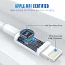 iPhone Charger 3Pack 6FT MFi Certified USB A to Lightning Cable Fast Charging Cords Apple Charger Compatible with iPhone 14 13 12 11 XS XR X Pro Max Mini 8 7 6S 6 Plus 5S SE iPad iPod Airpods