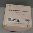 Chunky Knit Throw Blanket, 30''*40'' Knitted Throw Chenille Yarn for Bed Couch, Handmade Light Pink Crochet Big Thick Blanket, Machine Washable Cute Comfy Blanket for Home Decor