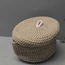 Hemoton Rope Storage Basket Lidded Basket Nursery Storage Container Rattan Wicker with Lid Decor Multifunctional s Baby Diaper Rack Cotton Rope Cute