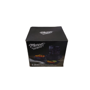 Mason 12pc Cafe Dinnerware Set Navy 