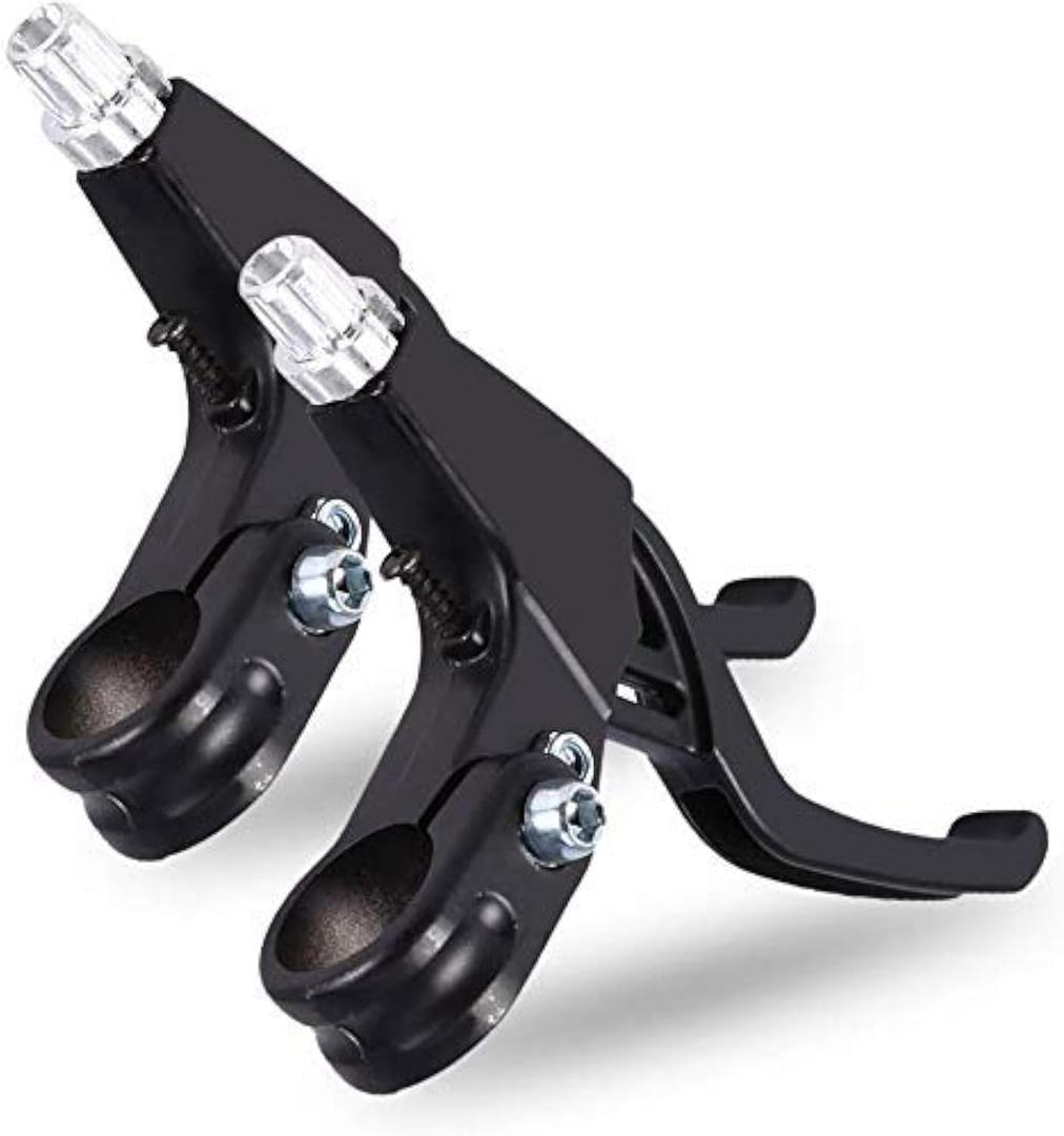 DISIWENE 1 Pair Bicycle Brake Lever, V-Brake Handlebar Aluminium Alloy Bike Brake Handle Universal 2.2cm for Most Bicycle, Road Bike, Mountain Bike (Black)