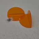 ROYALITA Small Acrylic Shelves Room Decor Floating Shelves (2-Pack, 8-inch Diameter) - Wall Mounted Display Stand for Plants, Toys, Makeup, and More - Ideal for Home and Office, Orange