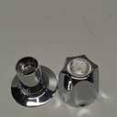 Enhon Shower Knobs 2 Piece Replacement, Compatible with Pfister Verve Tub Shower Handle Replacement, 2 Faucet Handle Trim Kit for 5-1/2 inch High, 12 Tooth Broach Stem Cartridge (Polished Chrome)