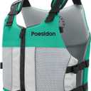 Poseidon Adjustable Water Safety Life Jacket - Classic Unisex Design with Front/Rear Storage Compartments for Multiple Water Activities, Large