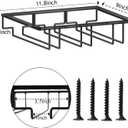 Wine Glass Rack, 2 Pack Under Cabinet Stemware Rack Wine Glass Holder, 3 Rows Black Metal Wine Glass Storage Hanger Under Shelf for Cabinet Kitchen BarWtiujhg Wine Glass Rack, 2 Pack Under Cabinet Stemware Rack Wine Glass Holder, 3 Rows Black Metal Wine Glass Storage Hanger Under Shelf for Cabinet Kitchen Bar