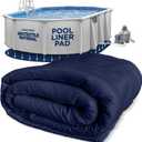 Shop Square 12-Foot-by-18-Foot Oval Pool Liner Pad for Above Ground Pools - Under Pool Padding, Above Ground Pool Pad, Puncture Protection, Extend Liner Life, Durable Geotextile Material