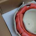 Galt International Ceramic Plant Pots Set of 3 Rustic Vintage Farmhouse Cream Crackle Glaze (11"/ 9.6"/ 7") Garden Indoor Outdoor Flower Planter w/Drainage Hole (Vintage Green)