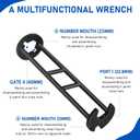 2Pcs Multifunctional Sink Wrench Faucet Too,7-in-1 Basin Faucet Wrench Set with FourJaw Hex&7 Size,Installation Plumbing Tool for Tight Spaces Under Sink,Plumbing Wrench for Kitchen&Bathroom Home