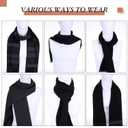 HooLing 3 Pcs Winter Scarf for Men Soft Warm Wool Scarves 71 x 12.6 Inches Blend Classic Plaid Men's Neck Wear