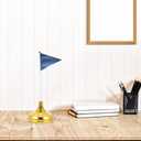 Operitacx Flag Pole Base Mini Desk Flag Holder Stand for Small 4X6 Flags Decorative Stand Base for Office Desk Table Centerpieces Party and Event Displays (10Pcs Golden)