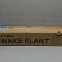 flybold Artificial Fake Snake Plants - Faux Indoor Plant - Modern Decor Artificial House Plants - Large Faux Sansevieria Plant with 28 Tall Leaves - Includes White Pot and Tripod - Green - 36in