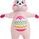 KOOY Easter Bunny Costume Adult Inflatable Rabbit Costume Pink Blow up Suit Full Body For Adult Men Women Holiday Party Cosplay Festival Celebration
