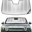 Pigenius Windshield Sun Shade for Rivian R1S/R1T 2022-2025. Reflective Aluminum Film Front Window Sunshade - BLAZBLOCK