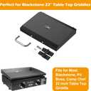 Hard Cover Hood for Blackstone 22" Table Top Griddle 1666 1813 1833 1842 2144 1891 2203 2304 2271 1935 2350 5011Hinged Lid with Temperature Gauge for Pit Boss Camp Chef 22" Flat Top Griddle Grill
