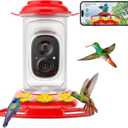Hummingbird Feeder with Camera, 2.5K QHD, AI Identify 11000+ Bird, Featuring AI Auto-Capture and Motion Detection, IP65 Waterproof, Birds Watching Gift