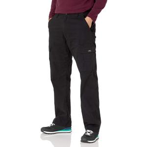 Wrangler Authentics Mens Relaxed Fit Stretch Cargo Pant (Black)