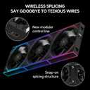 TL-M12QR X3 120mm ARGB Reverse Blade PC Case Fans, 1500RPM PWM, 23.2dBA Quiet, Daisy-Chain Design, Infinity-Mirror Lighting, S-FDB Bearing (3Pack)